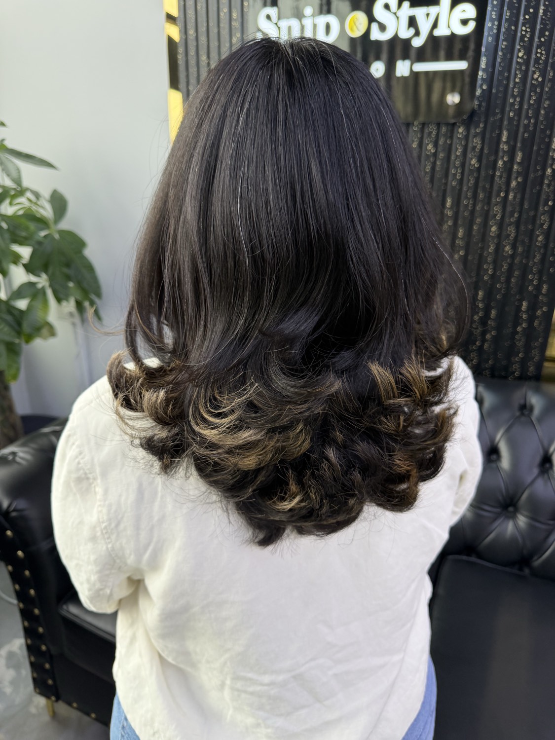 layered cut & blow-dry